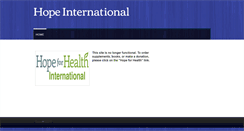 Desktop Screenshot of hopeint.org